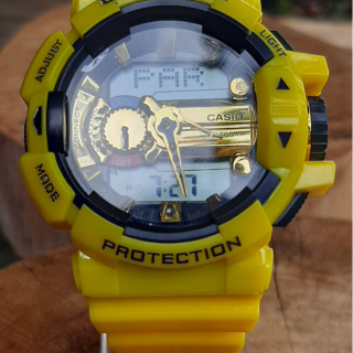 G-Shock Automático CE1737 Amarelo com Detalhes Pretos