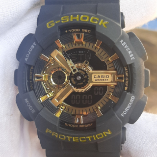 G-Shock Preto e Dourado