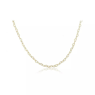 Choker com Coração Vazado Pequeno Interligado Banhado em Ouro 18k