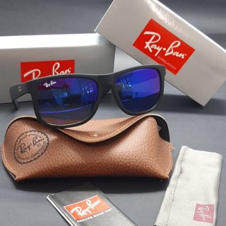 Ray Ban Justin Armação Preta com Lentes Azuis