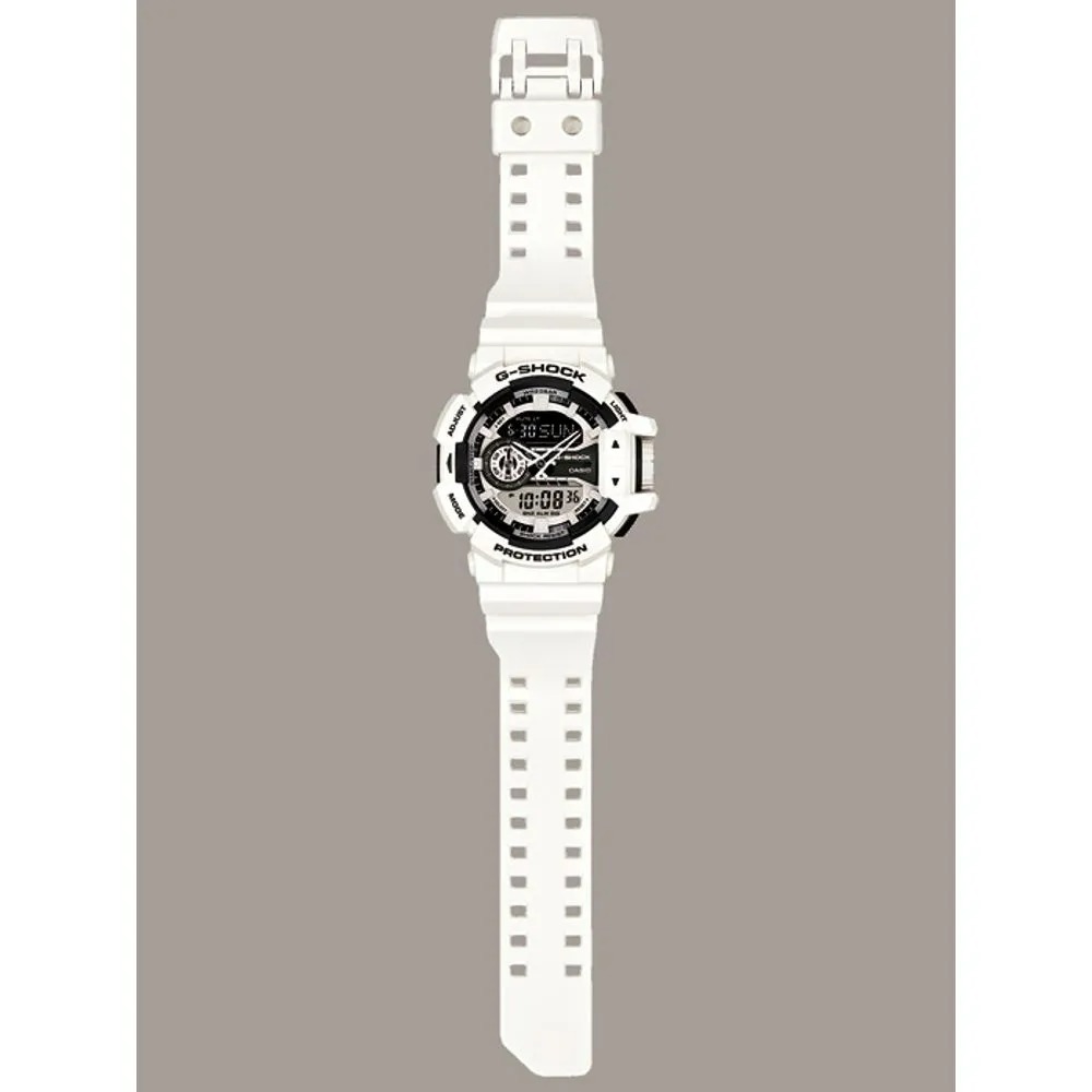 Casio G-Shock Protection Branco com Detalhes Pretos