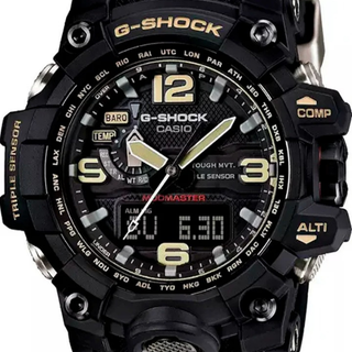 G-Shock Mud Resist Preto com Detalhes Dourados