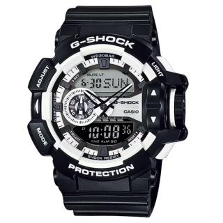 G-Shock Preto com Detalhes Brancos