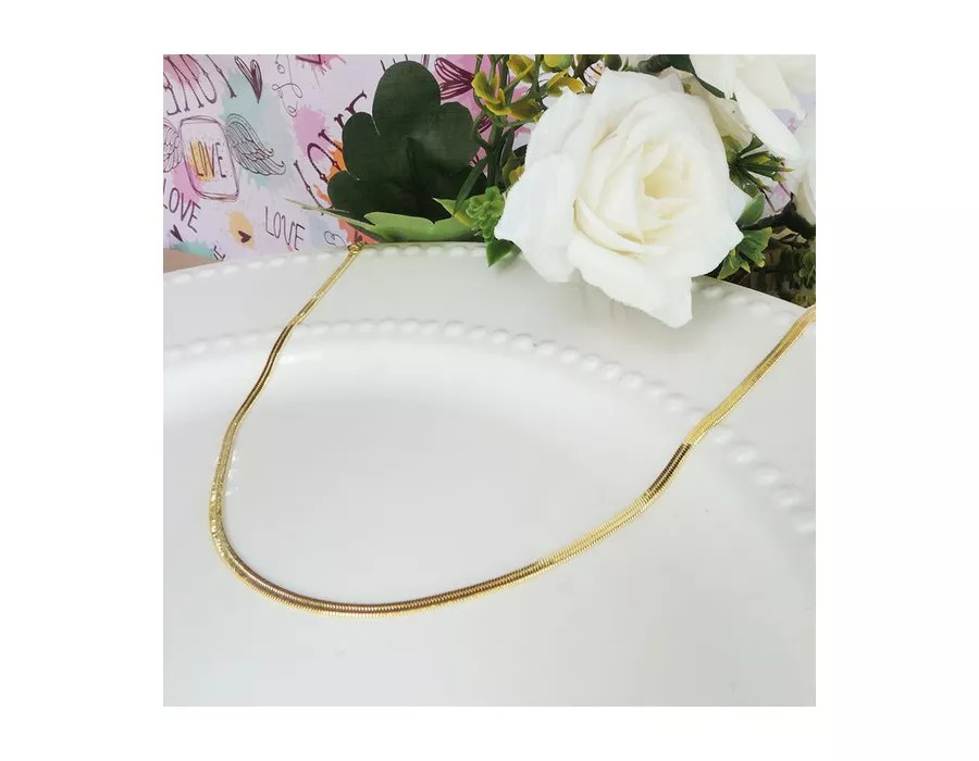 Choker de Fita Banhado em Ouro 18k