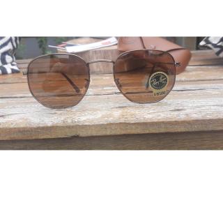 Óculos De Sol Ray Ban Hexagonal RB3549 Marrom Linha AAA+