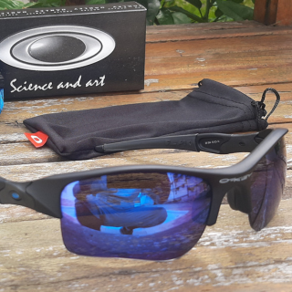 Óculos de Sol Oakley Flak armação preta e azul