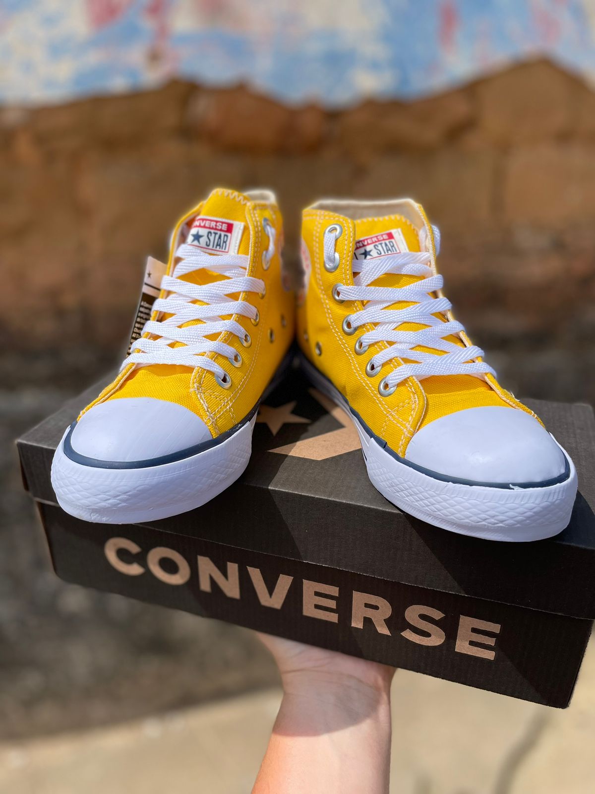 Tênis Botinha All Star Feminino Vulcanizado Amarelo