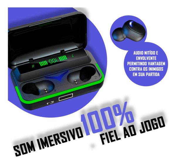 Fone De Ouvido Via Bluetooth Tws E10 A Prova Dágua