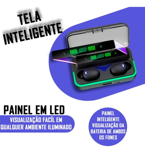 Fone De Ouvido Via Bluetooth Tws E10 A Prova Dágua