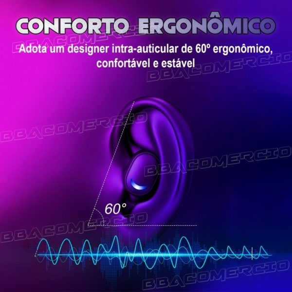 Fone De Ouvido Via Bluetooth Tws E10 A Prova Dágua