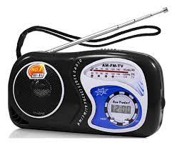 Radio De Bolso Portátil Com Relógio Am/ Fm