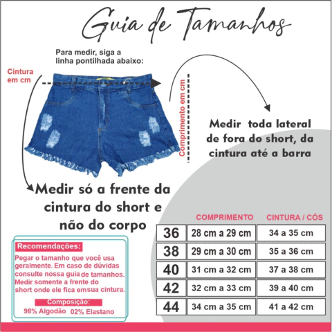 Short Jeans Com Barra Desfiada