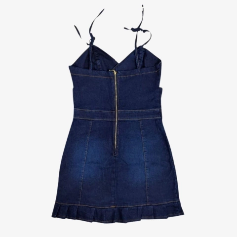 Vestido Feminino Jeans Com Lycra Azul Marinho
