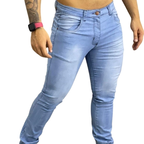 Calca Masculina Jeans Com Lycra