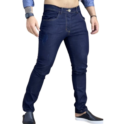 Calca Masculina S Lycra Azul Escuro