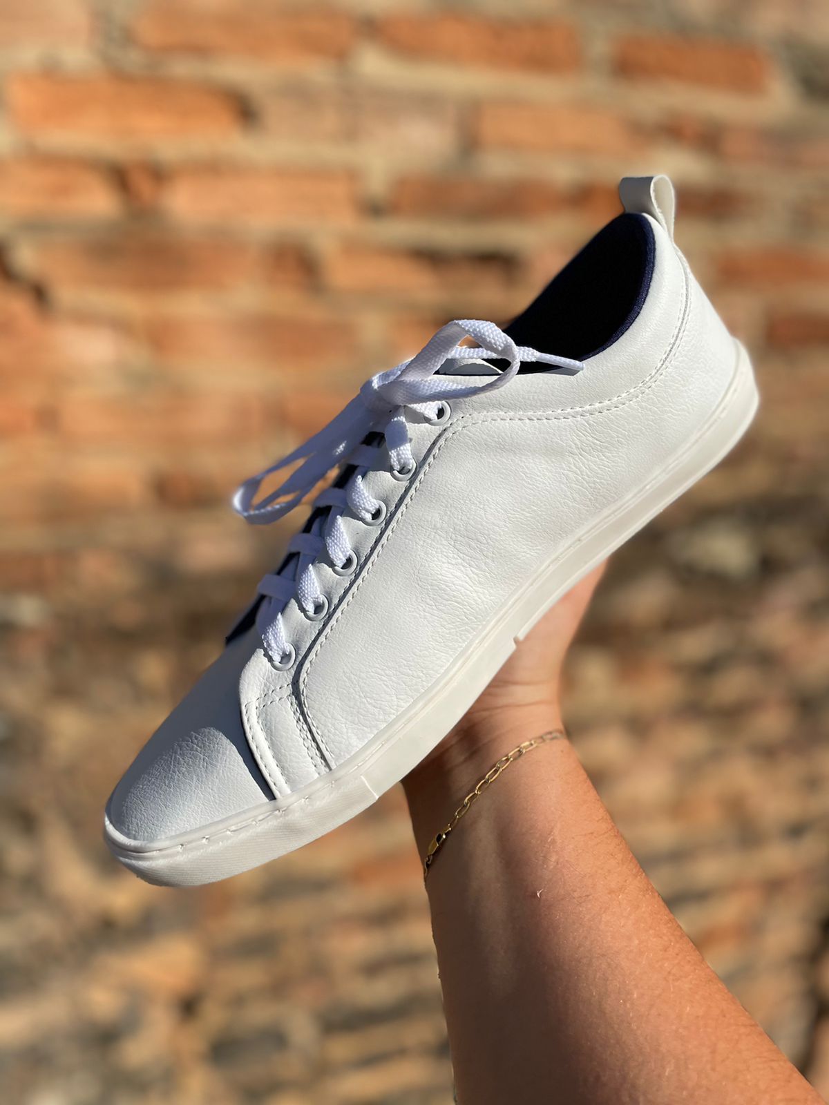 Tênis Casual Masculino Lacoste Branco/Azul