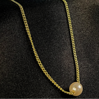 Choker Com Uma Pérola Banhado em Ouro 18k