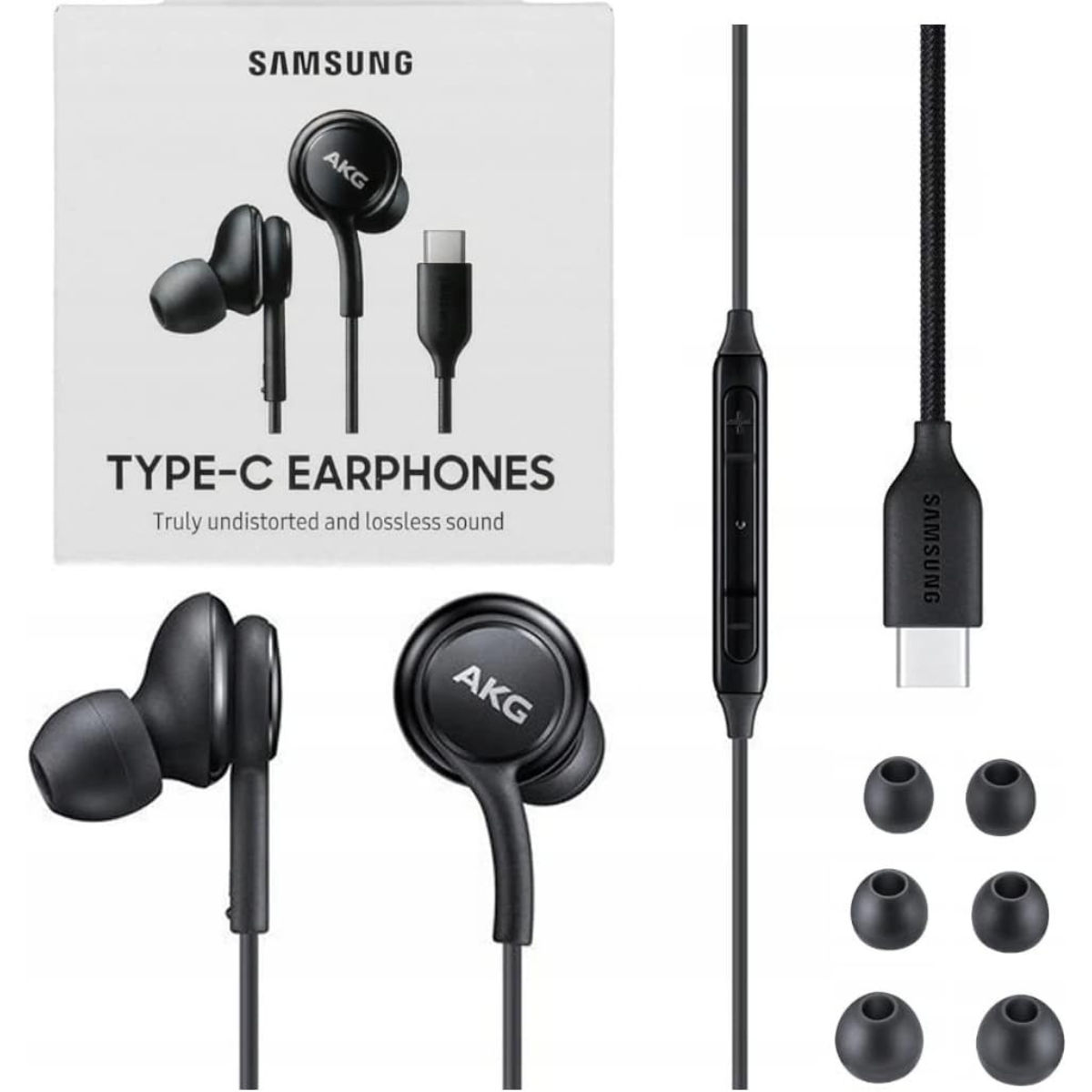 Fone De Ouvido Estéreo Akg Usb-c Original Samsung Preto