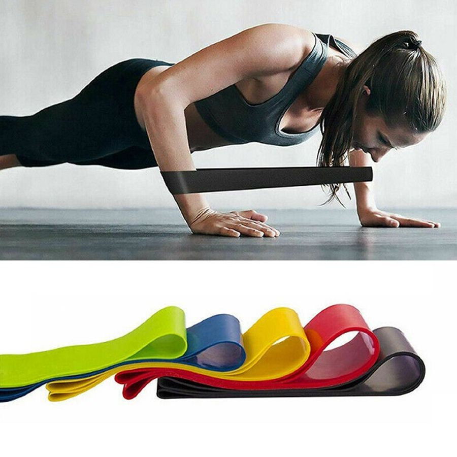 Kit Faixa Elástica Band Extensor 5 NÍveis Resistance Belt