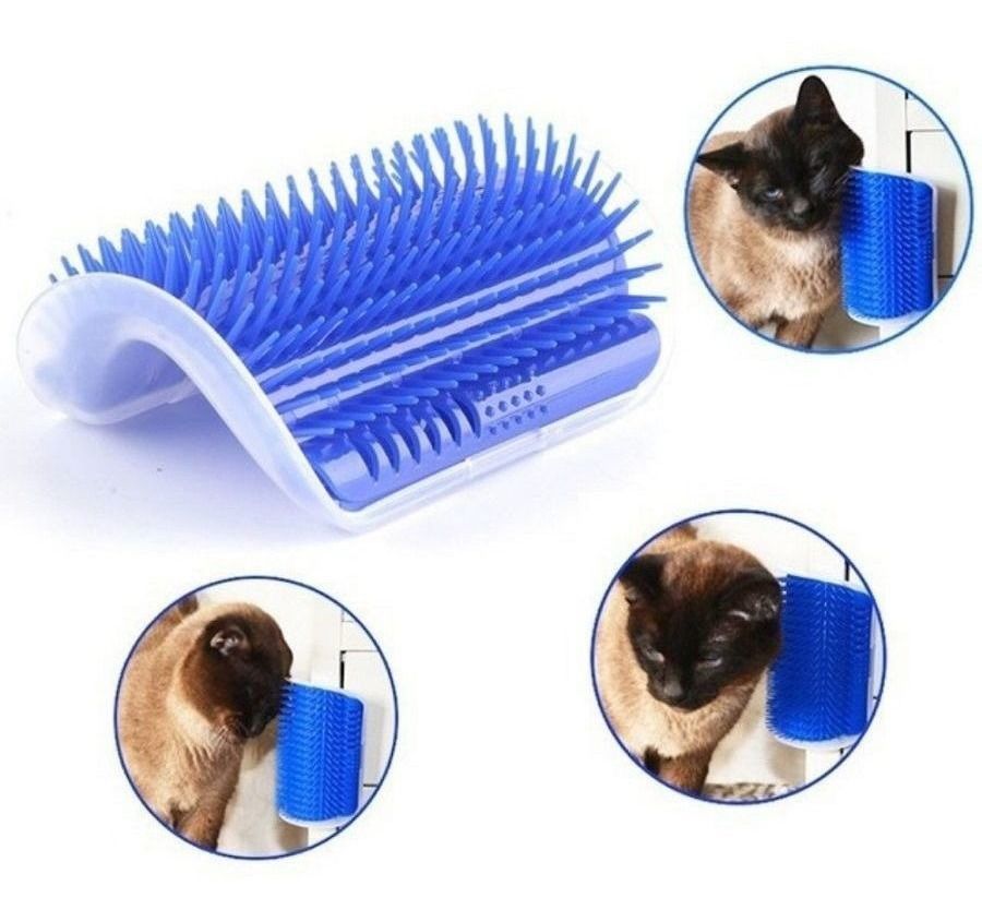 Escova de Parede Para Massagem e Tira Pelos Gatos - Petshop
