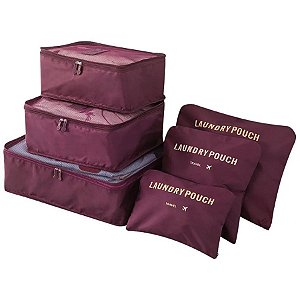 Organizador De Mala 6 Peças Nécessaire Viagem Bolsa Saco