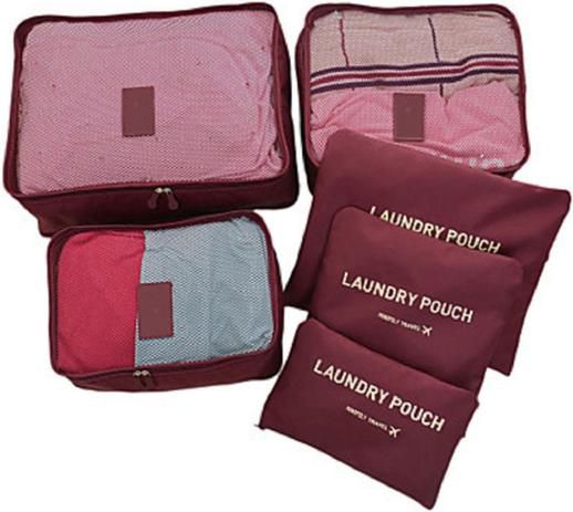 Organizador De Mala 6 Peças Nécessaire Viagem Bolsa Saco