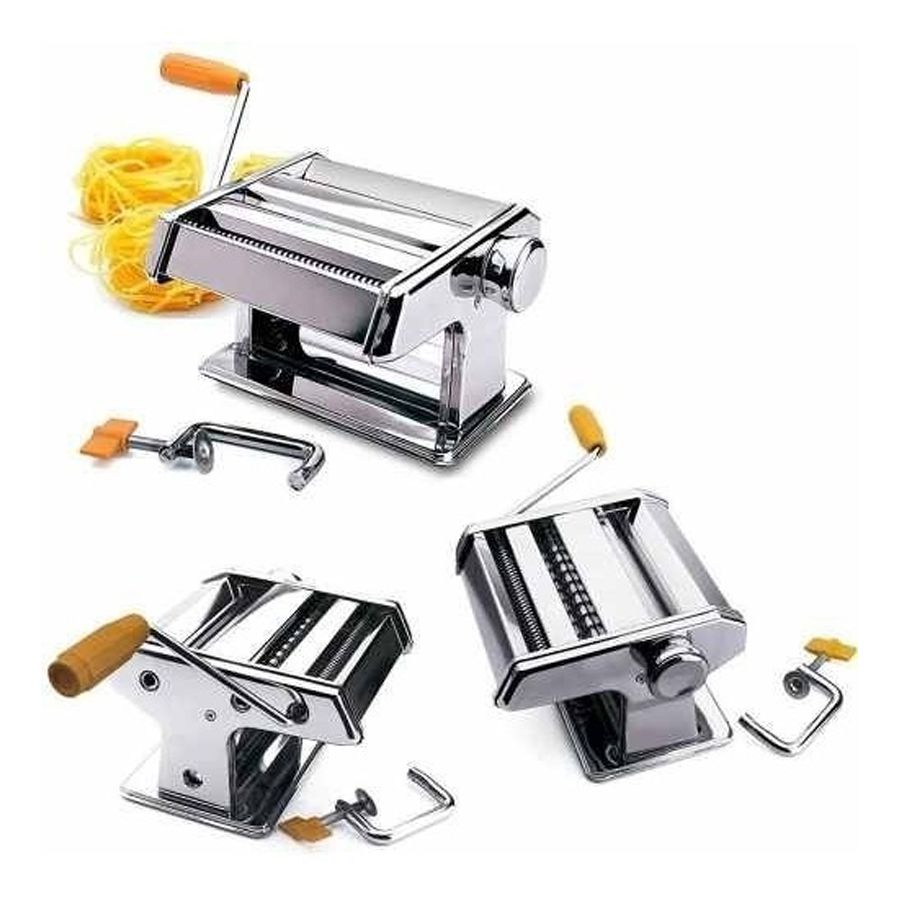 Maquina Manual De Macarrão Caseira 3 Tipos de Massa Aço Inox