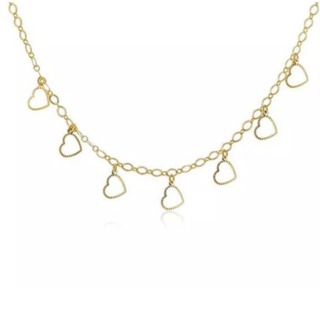 Choker com Corações Banhado em Ouro 18k