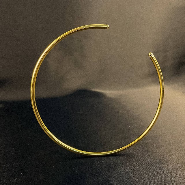 Choker Circular Aro Tubo Banhado em Ouro 18k