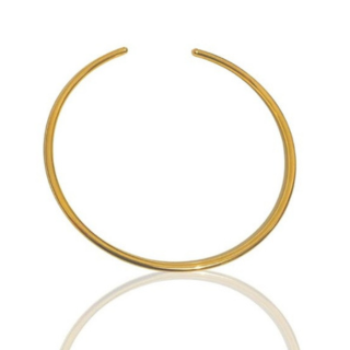 Choker Circular Aro Tubo Banhado em Ouro 18k