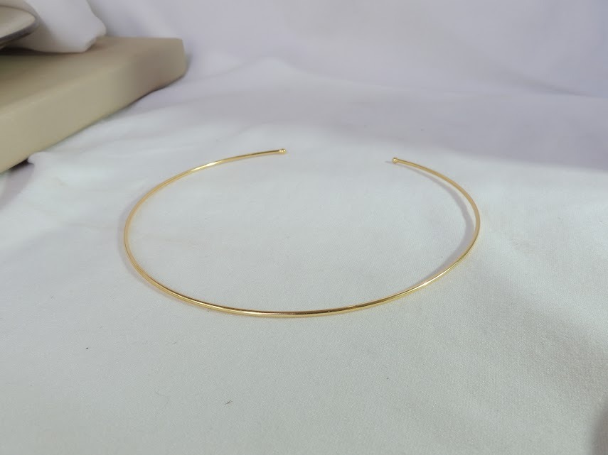 Choker Circular Aro fino Banhado em Ouro 18k