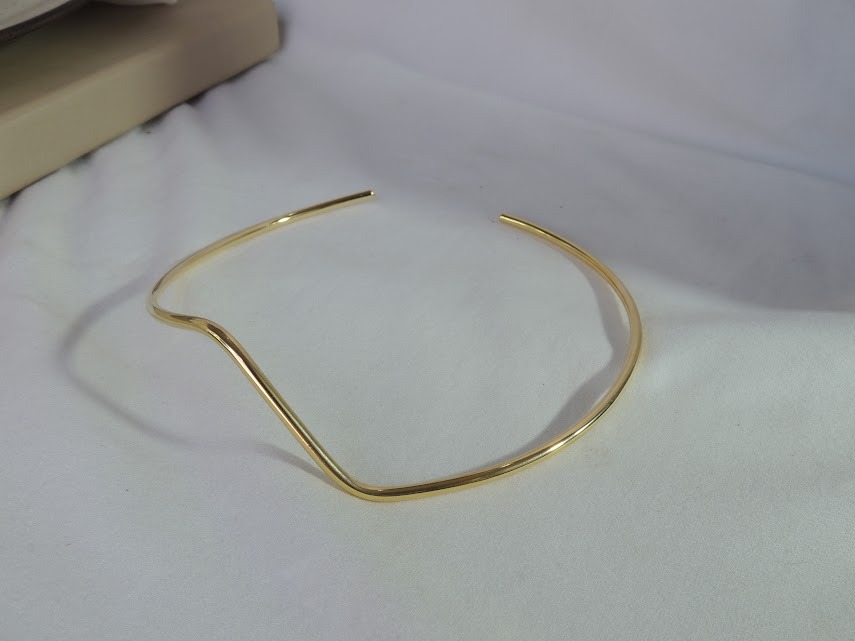 Choker Aro Torneado Banhado em Ouro 18k