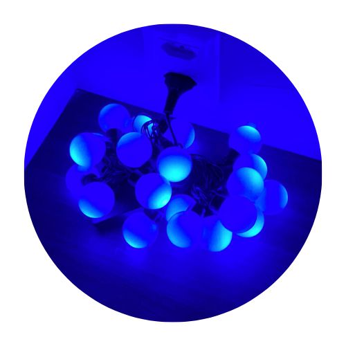 Cordão De Lâmpadas De Led Pisca Formato Bolinha 4 Metros 8 Funções Natal Tomada