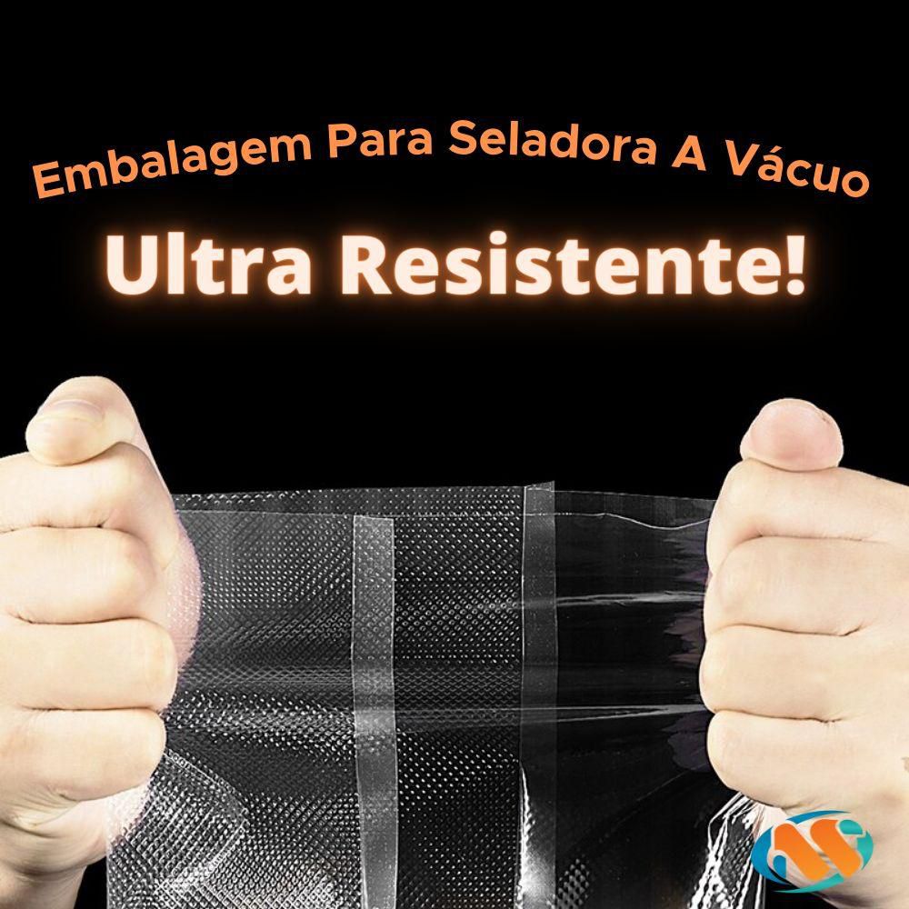 Rolo Bobina Saco Embalagem Seladora A Vacuo Ranhuras 20 Cm