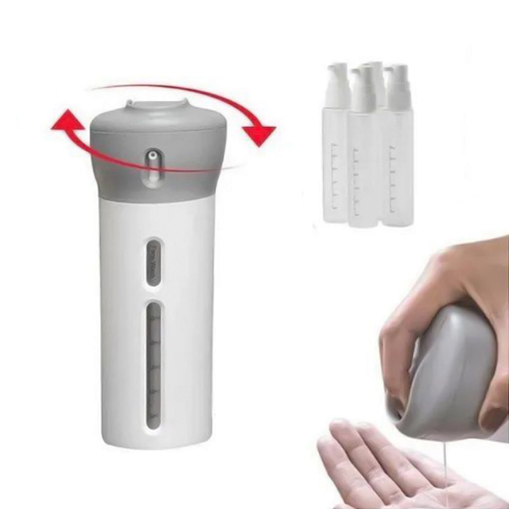 Dispenser Sabão Líquido Cremes Hidratantes Rotativo Portátil 4 em 1