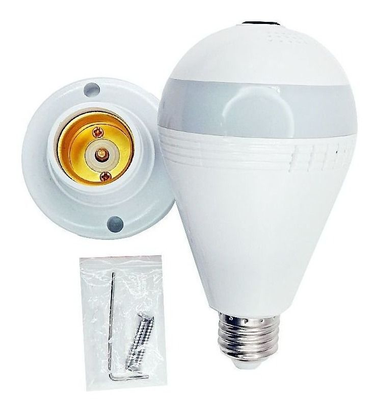 Lampada Espiã Com Camera E Luz De Led Wifi HD