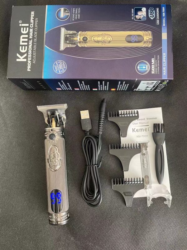 Kemei Km-700h Elétrica Display De Led Corta Barba Cabelo