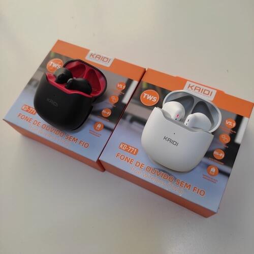 Fone De Ouvido Bluetooth Kaidi Kd771 Original - Branco