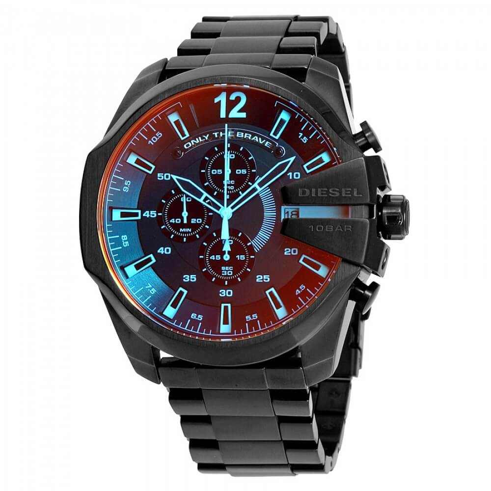 Relógio Diesel Dz4318 Mega Chief Camaleão Black
