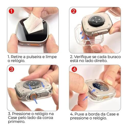 Case Transparente Para Smartwatch Ultra 49mm