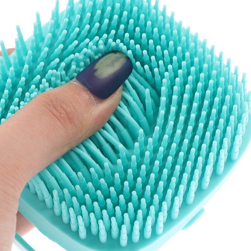 Esponja De Silicone Para Banho Massageador Dispenser Shampoo
