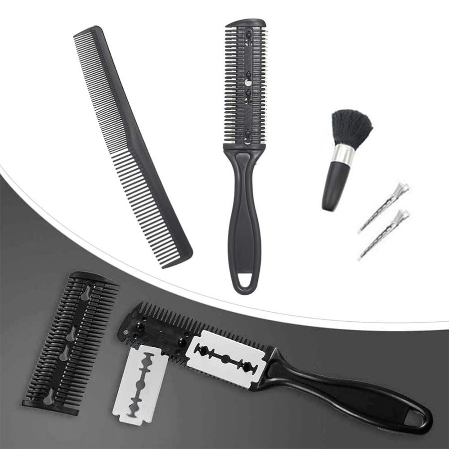 Kit Cortar Cabelo Tesouras Profissionais Aço Inox