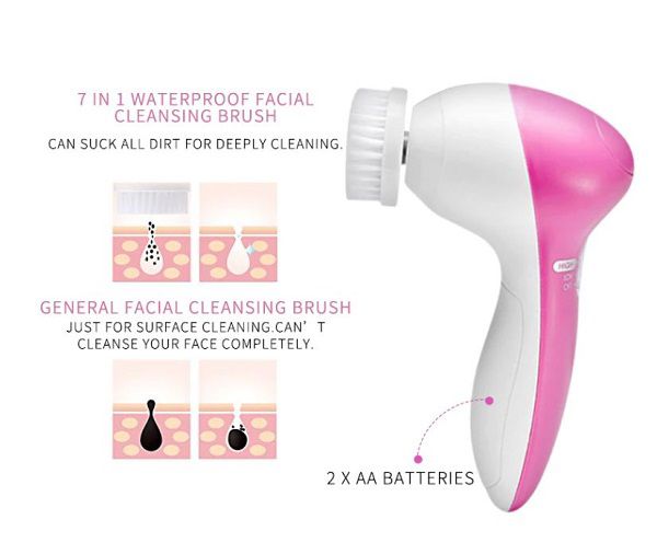 Massageador Facial 5 Em 1 Limpeza Pele Esfoliante Portátil