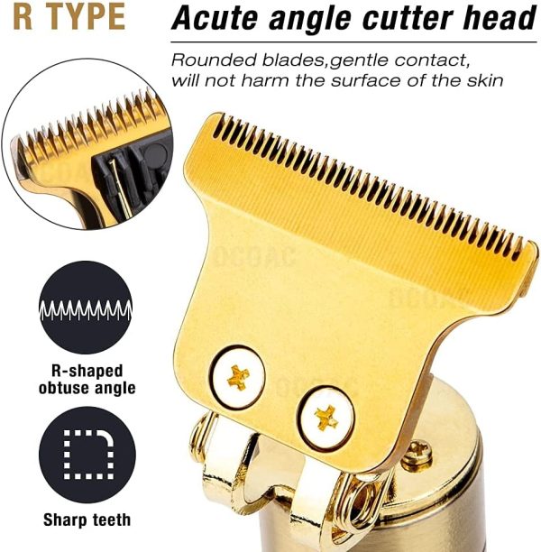 Máquina Elétrica Masculina Recarregável de Cortar Cabelo e Barbear VINTAGE