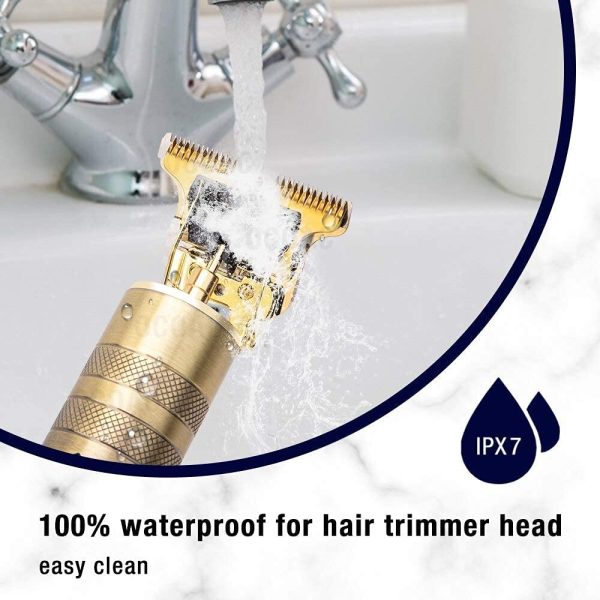 Máquina Elétrica Masculina Recarregável de Cortar Cabelo e Barbear VINTAGE