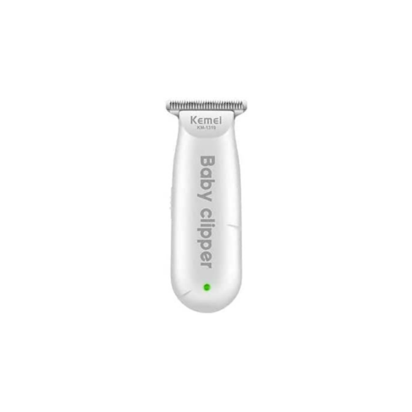 Maquina Cortar Mini Cabelo Bebe Criança Portátil Kemei 1319 Cor Branco