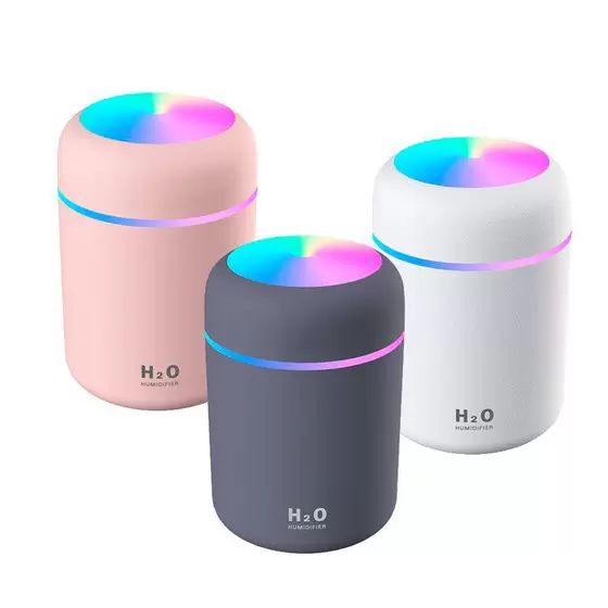 Umidificador H2o Lumen Difusor Usb 300ml Com Led Colorido