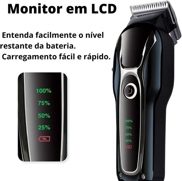 Máquina Tosa Pet Kemei Km-1991 Profissional S/ Fio Bivol