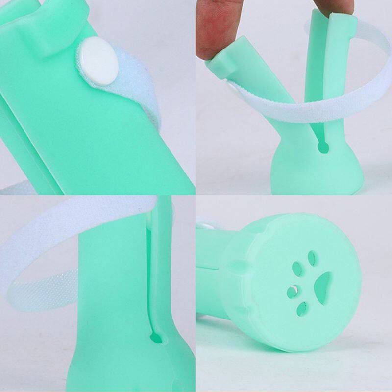 Sapatos Para Pet Bota Silicone Gato Anti Arranhão Ajustável