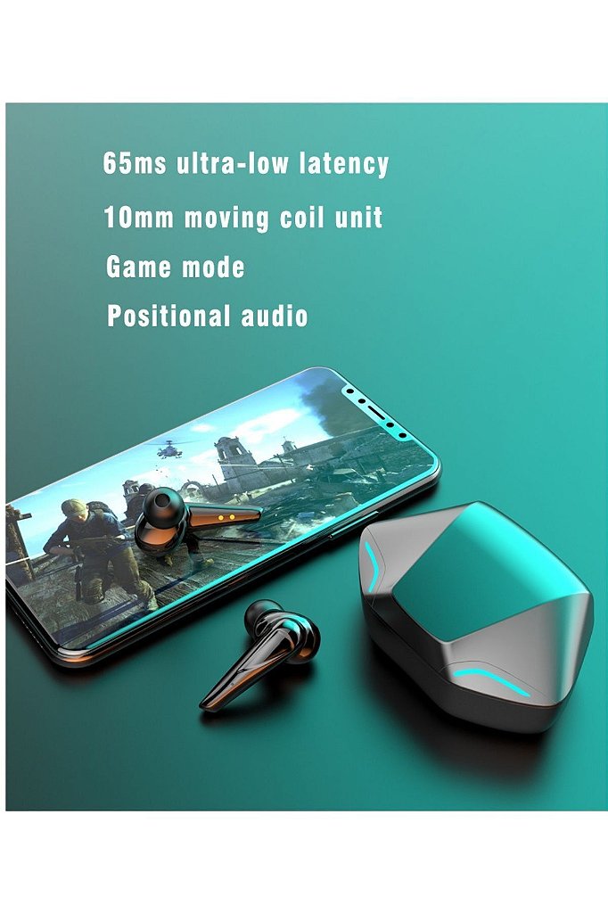 Fone de ouvido Bluetooth 5.0 gamer estéreo para jogos Hyc-27
